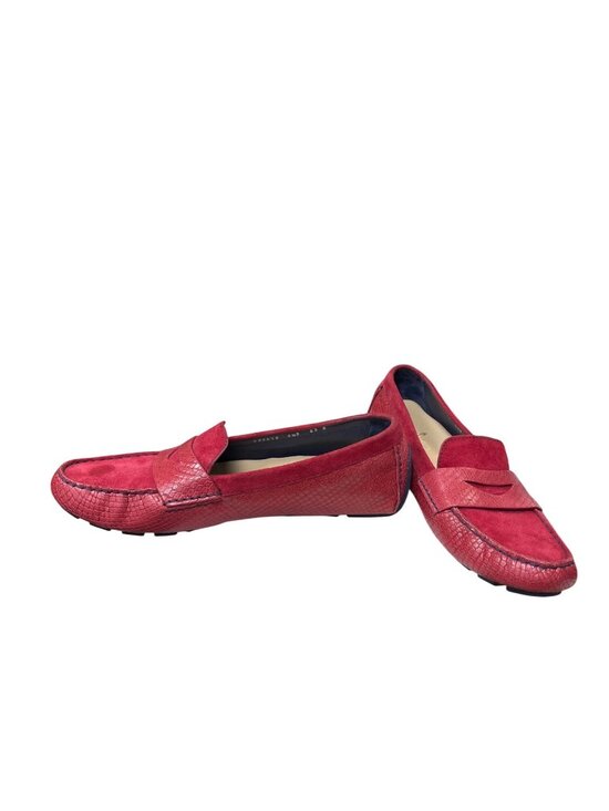 Cole Haan Shoes - Cole Haan womens red suede leather slip preppy dress loafers sz 8.5B SKU 10-908